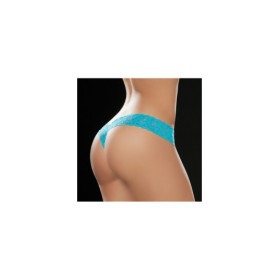 String brésilien bleu turquoise en dentelle 